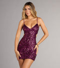 Julieta Sequin Open Back Mini Dress