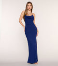 Anouk Ruched Cowl Halter Mermaid Formal Dress
