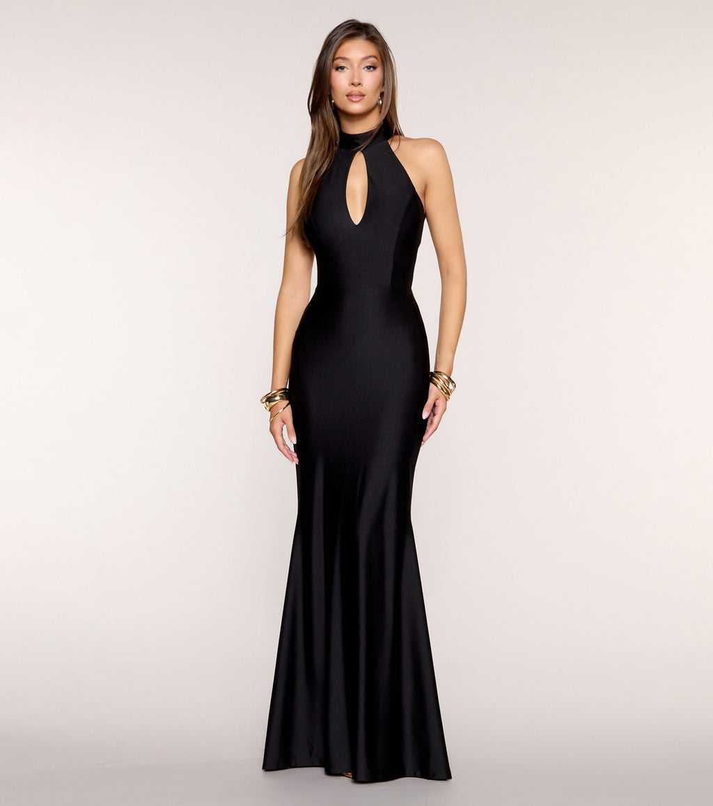 Lottie Keyhole Halter Mermaid Formal Dress