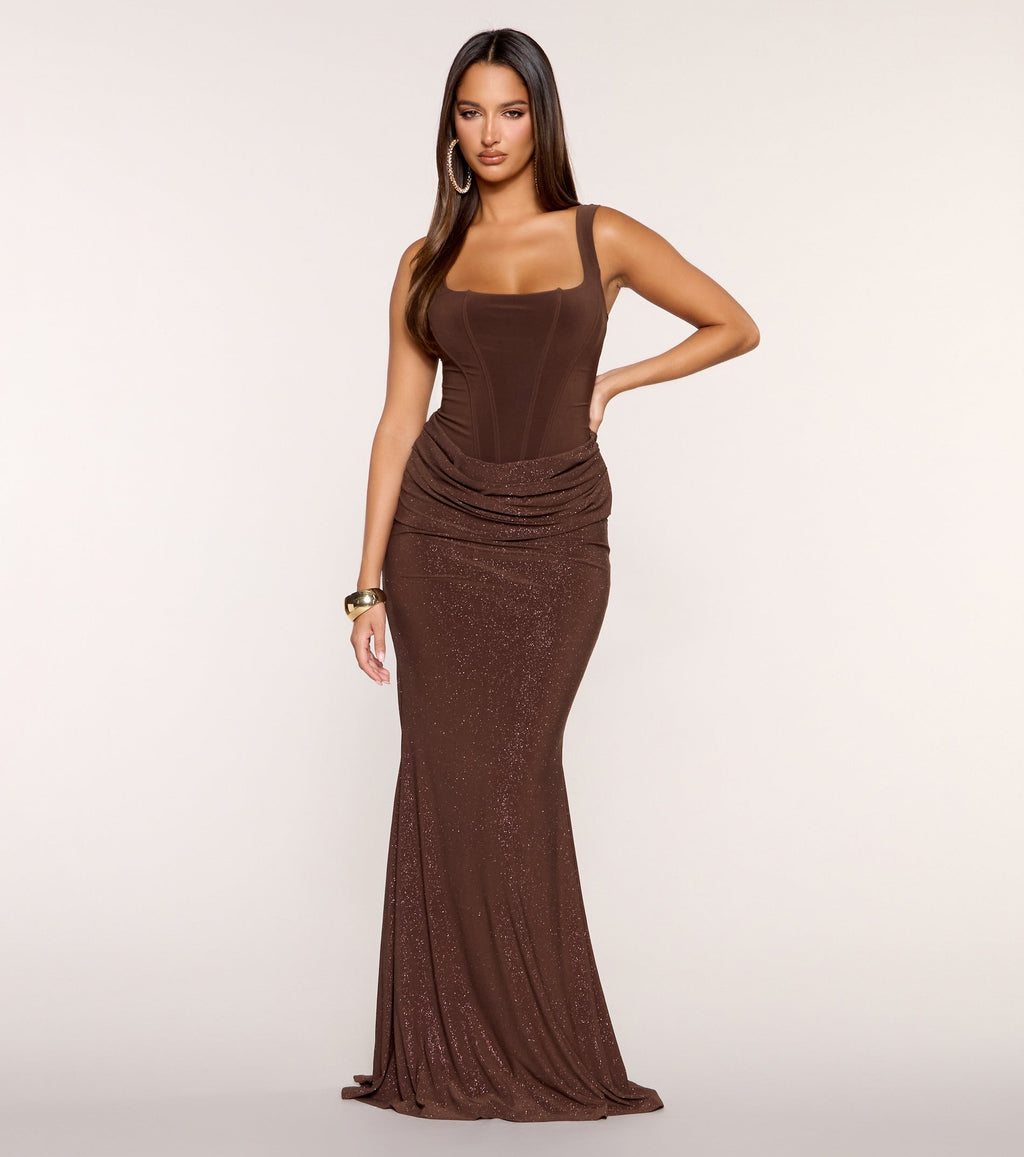 Vianne Glitter Corset Mermaid Formal Dress