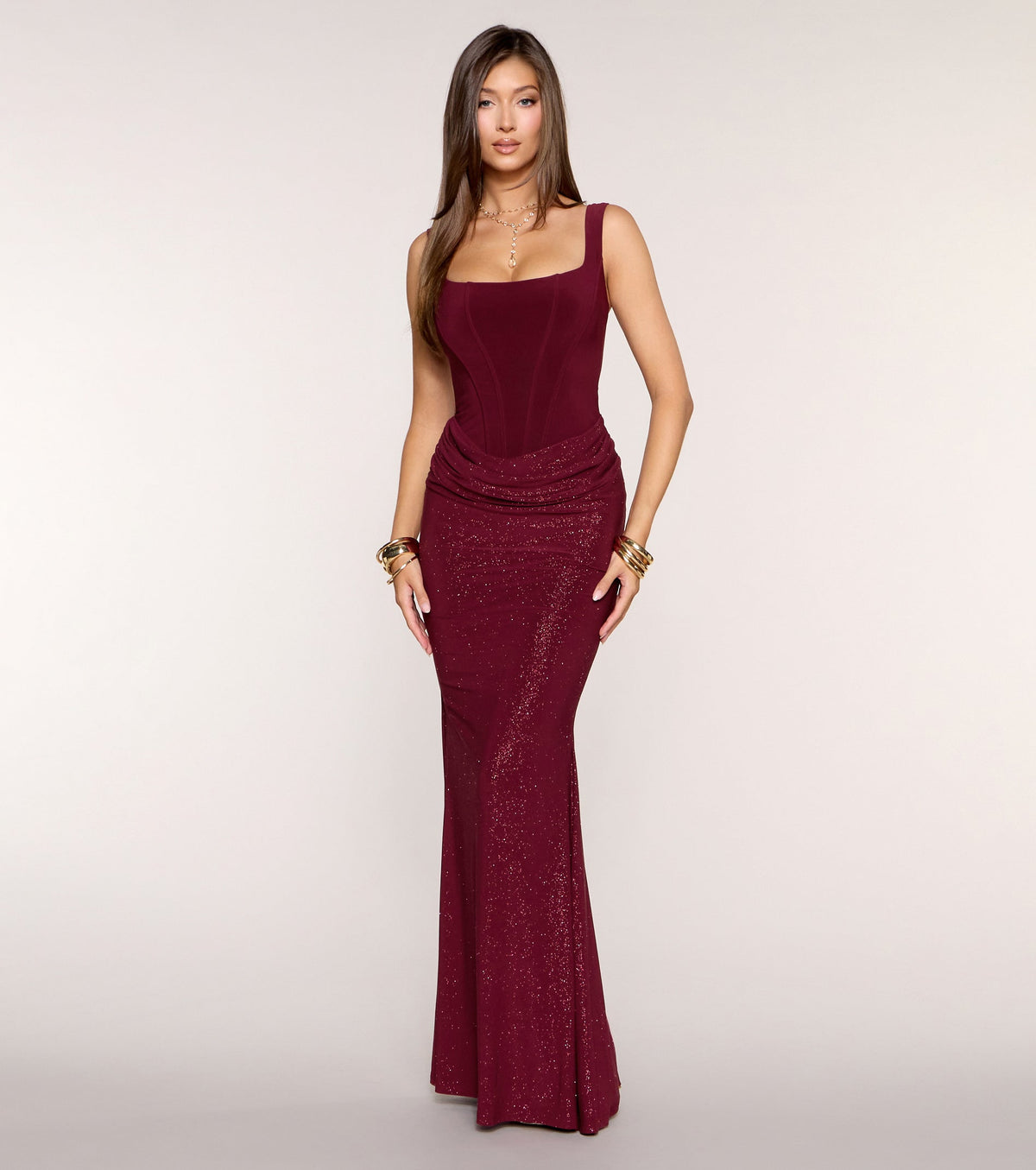 Vianne Glitter Corset Mermaid Formal Dress