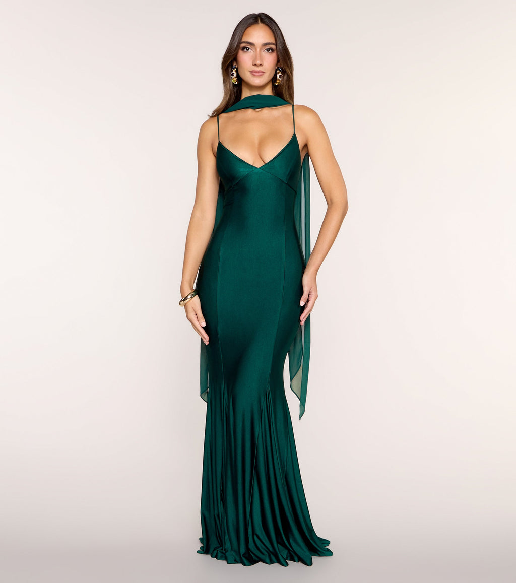 Auretta Chiffon Scarf Mermaid Formal Dress
