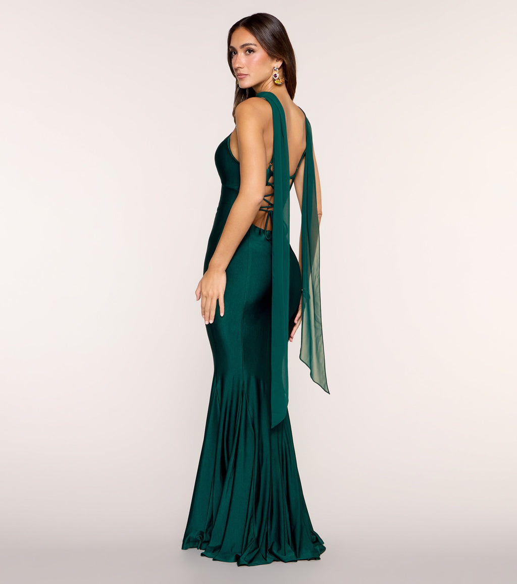 Auretta Chiffon Scarf Mermaid Formal Dress