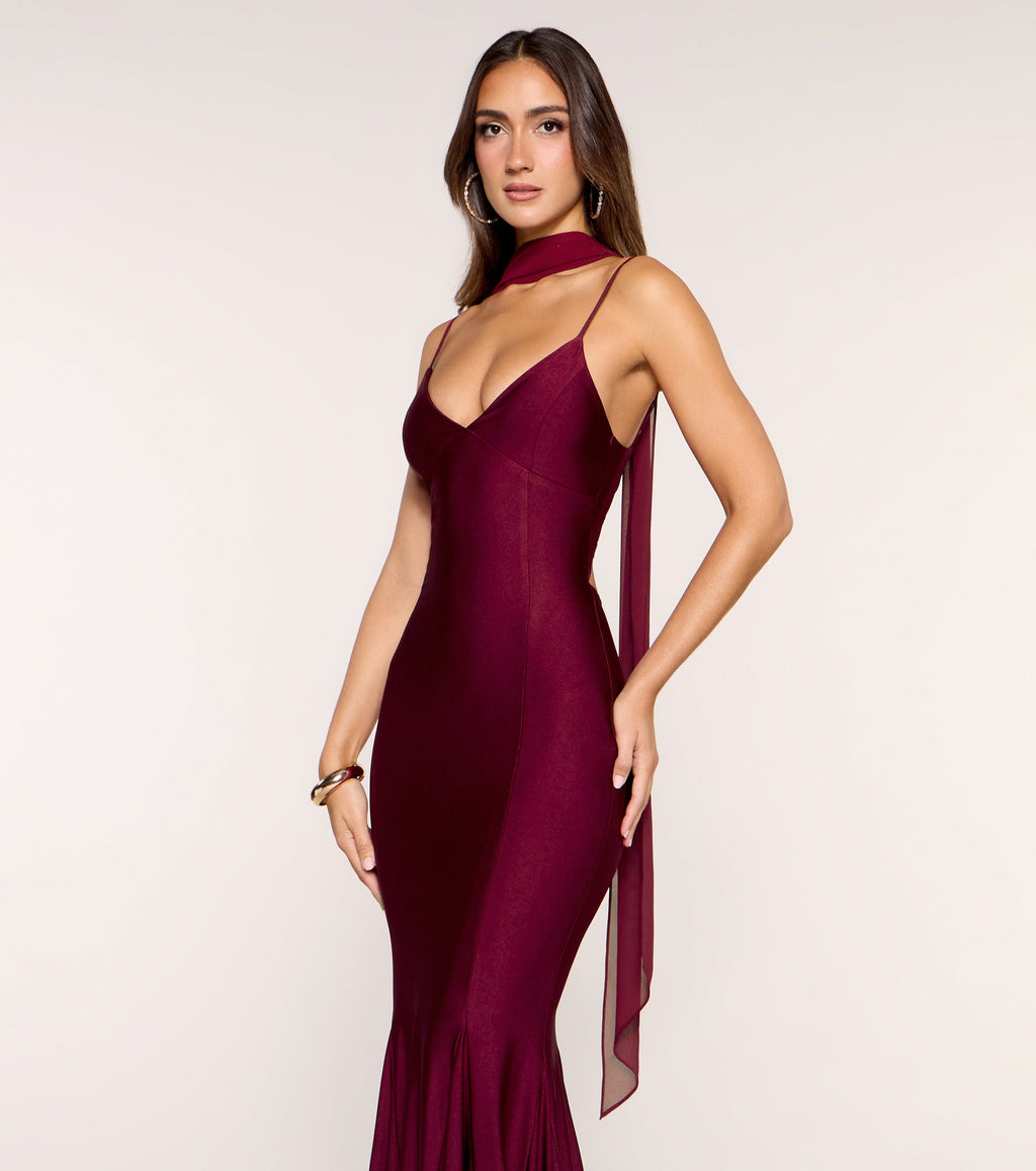 Auretta Chiffon Scarf Mermaid Formal Dress