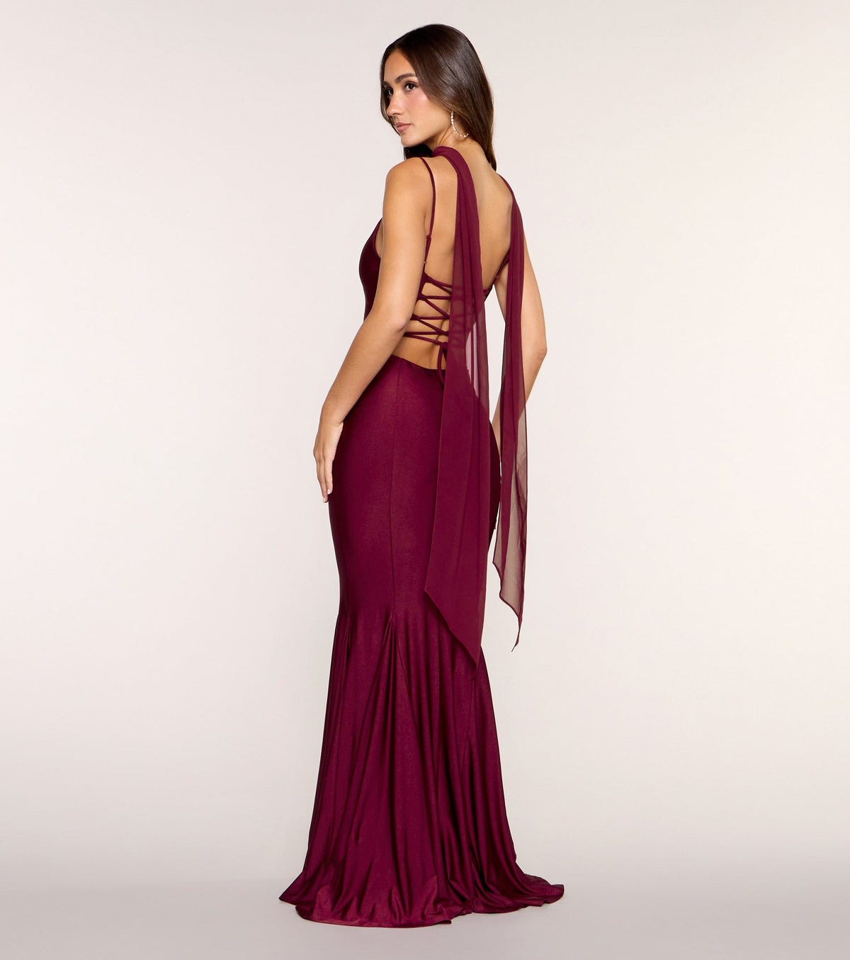 Auretta Chiffon Scarf Mermaid Formal Dress
