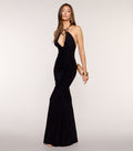 Lettie Ring Detail Halter Mermaid Formal Dress