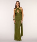 Vesper Draped Halter Mermaid Formal Dress
