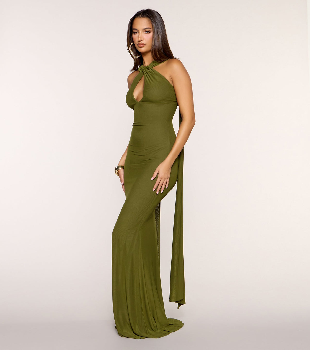 Vesper Draped Halter Mermaid Formal Dress