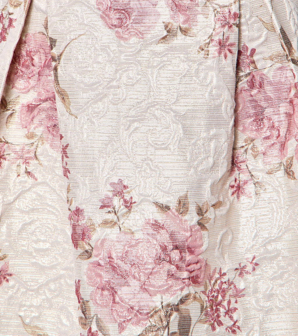 Garden Grace Floral Jacquard Skater Mini Dress