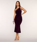 Single Take One-Shoulder Midi Dress