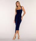 Waist Focus Sash Bodycon Midi Dress