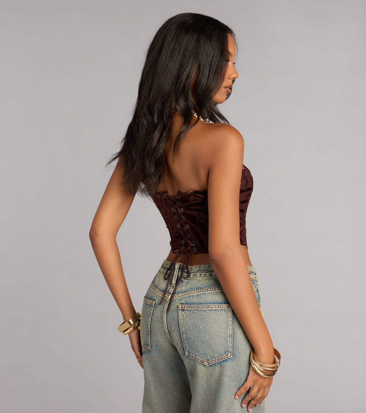 Wild At Heart Lace Up Bustier Top