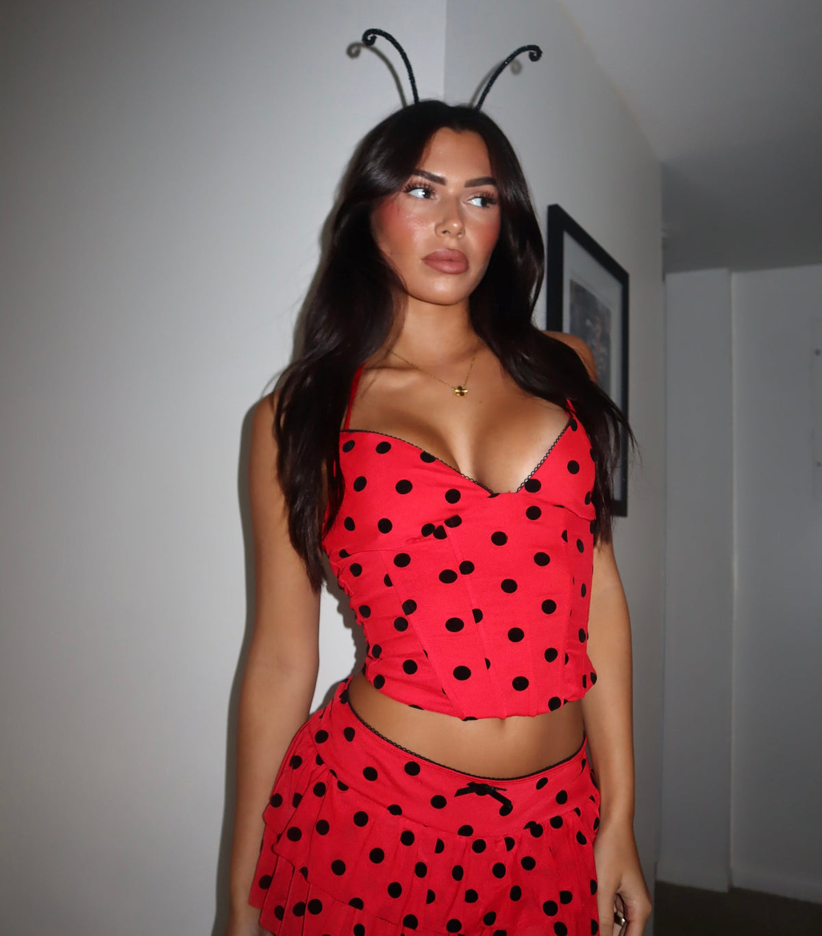 Lucky Ladybug Polka Dot Bustier Top