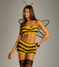 Honey Bee Lace Ruffle Bra Top