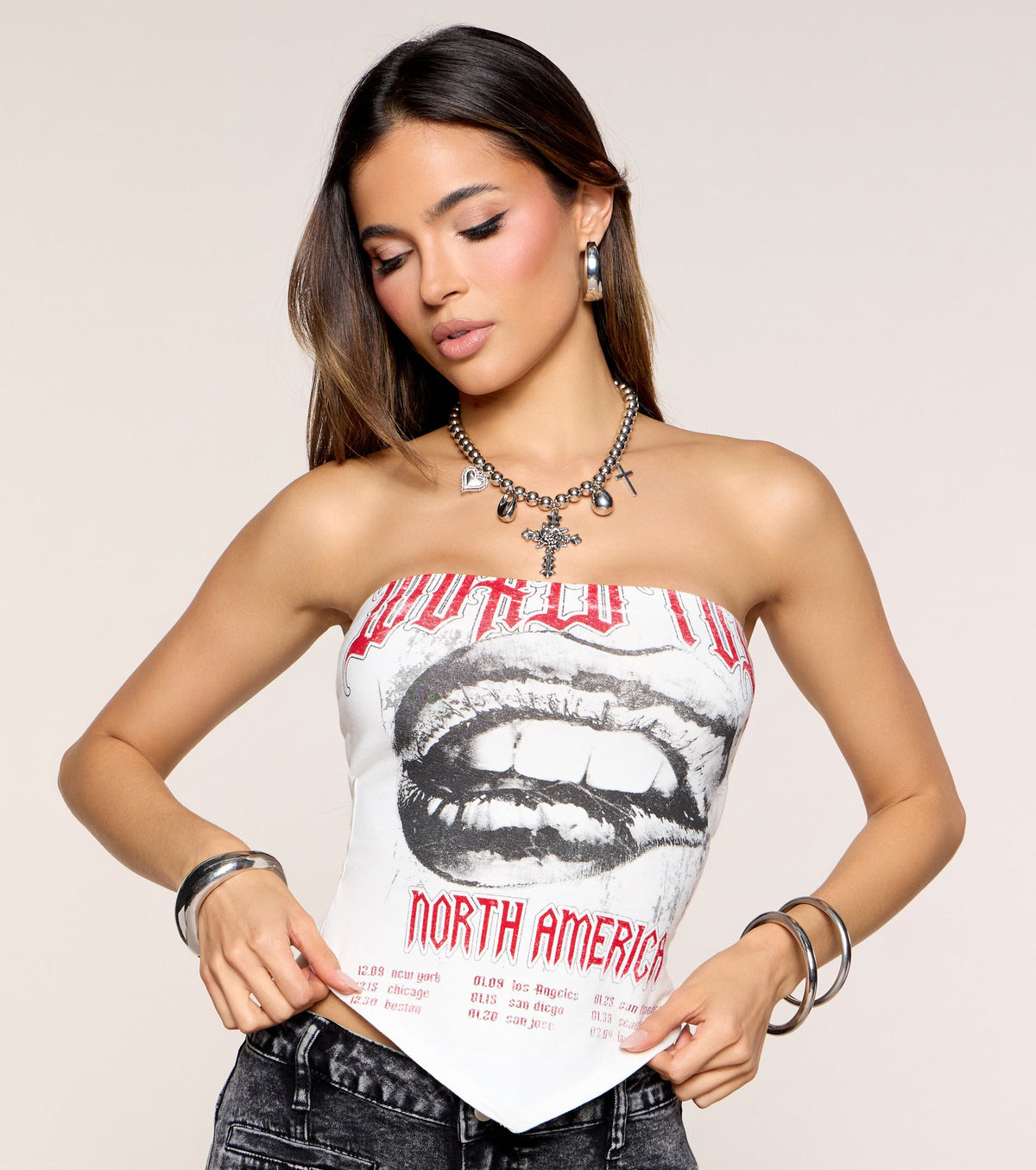 Rock Tour Ready Graphic Tube Top