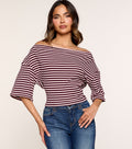 Plans Optional Striped Dolman Top