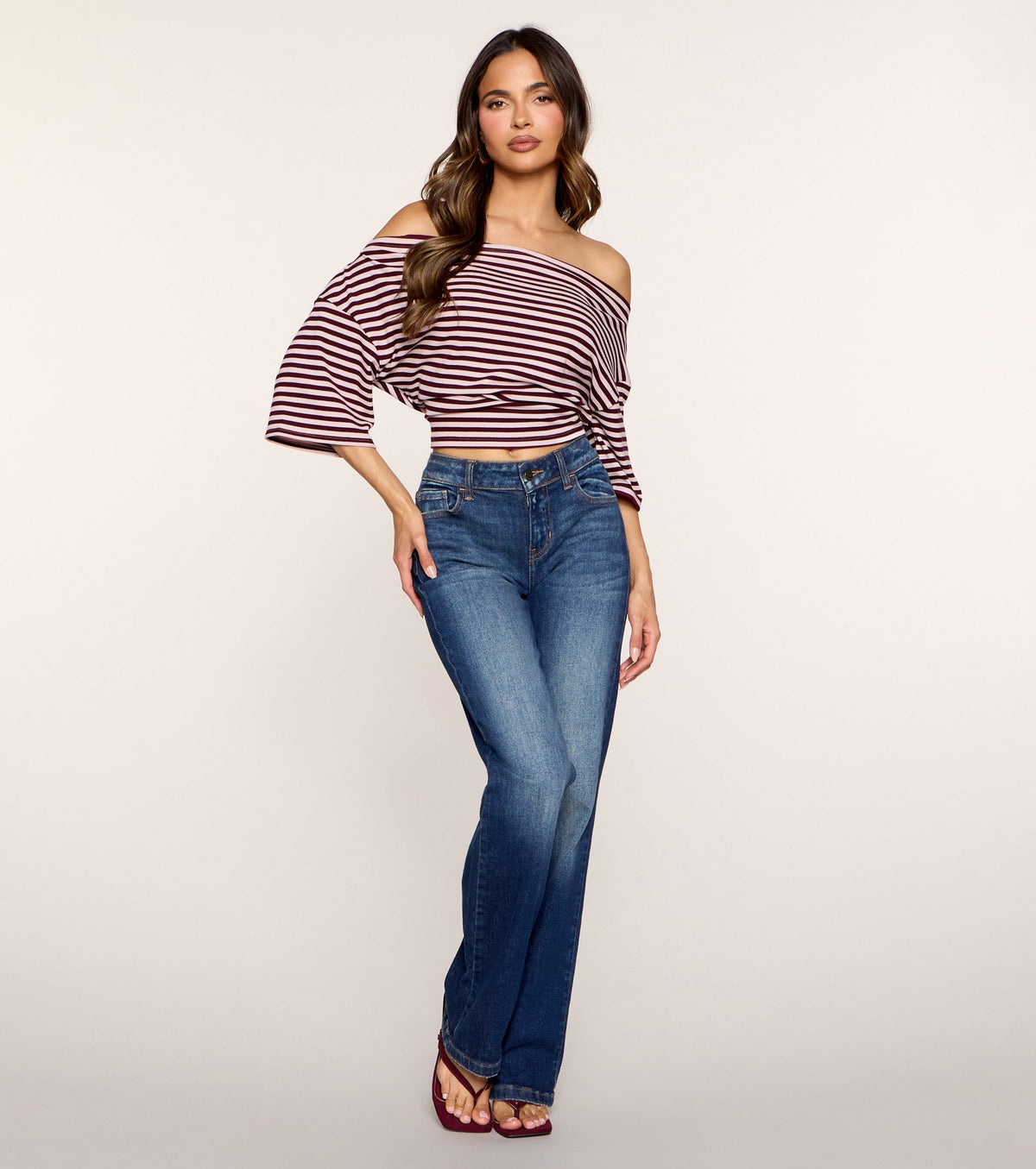 Plans Optional Striped Dolman Top