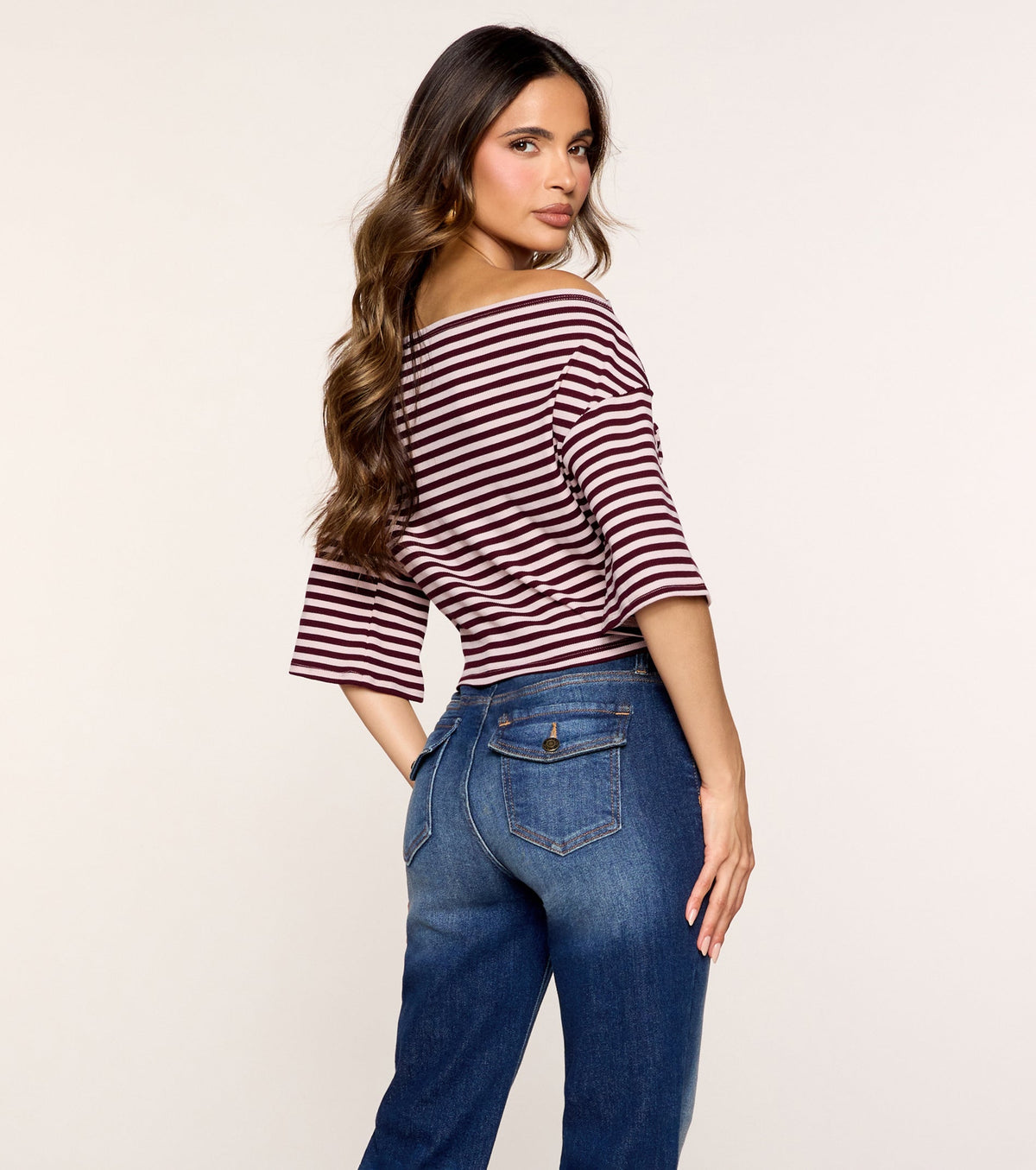 Plans Optional Striped Dolman Top