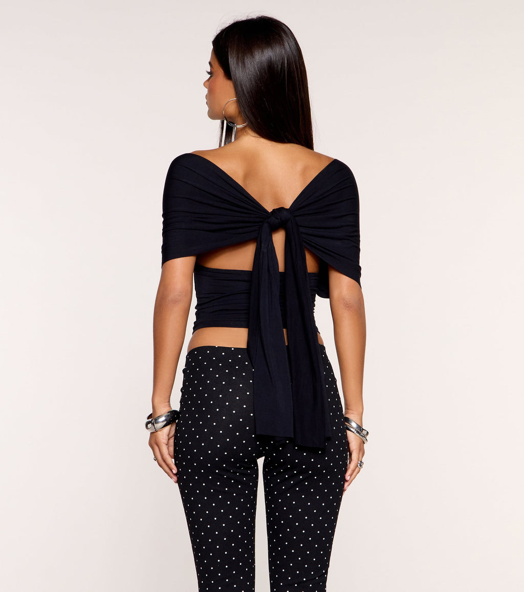 Switch It Up Convertible Short Sleeve Wrap Top