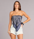 Vintage Heat Satin Paisley Top