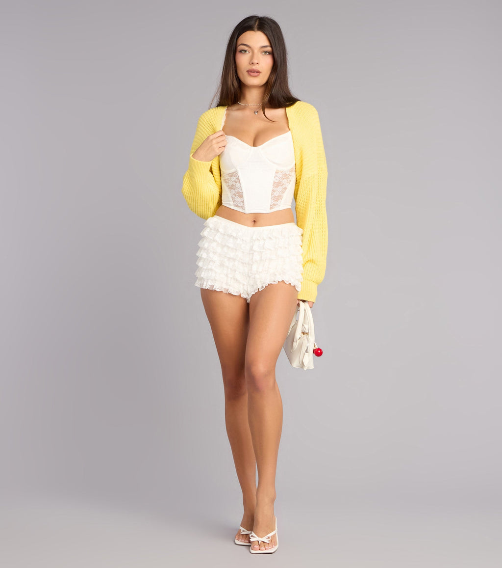Sweet And Cozy Oversized Knit Sweater Bolero
