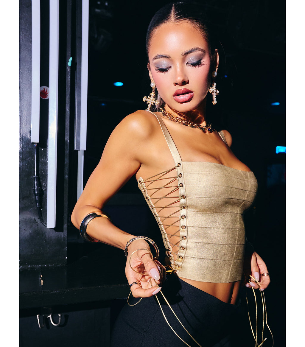 Laced To Impress Bandage Top
