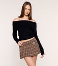 Shoulder Season Foldover Off-Shoulder Sweater Top
