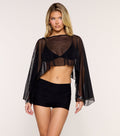 Shimmer Scene Glitter Mesh Poncho