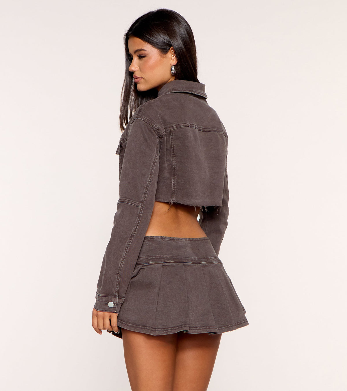 She's A Trendsetter Cropped Denim Jacket
