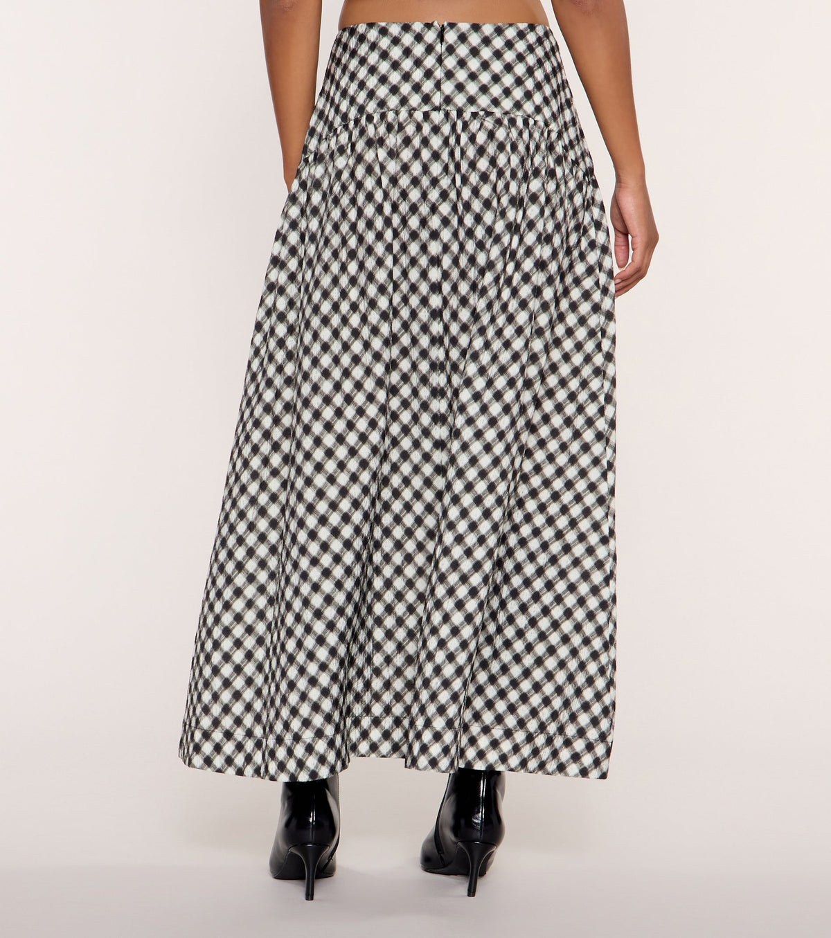 Pattern Play Gingham Plaid A-Line Maxi Skirt