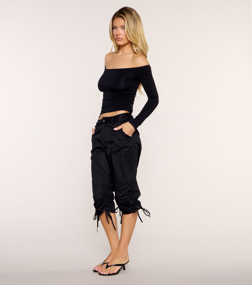 Cinch Sync Ruched Drawstring Capri Pants