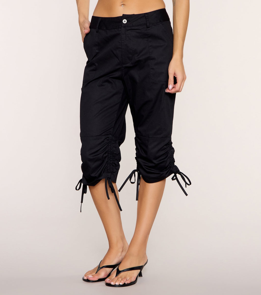 Cinch Sync Ruched Drawstring Capri Pants