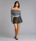 Sweet Trouble Faux Leather Pleated Mini Skort
