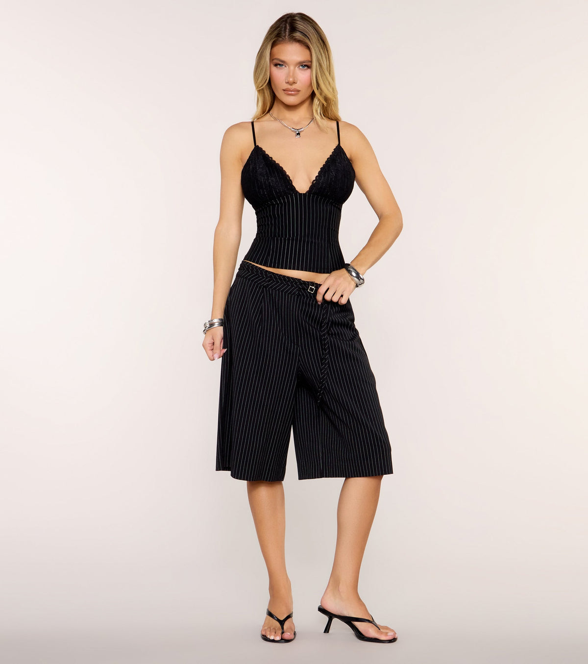 Next Move Pinstripe Trouser Jorts