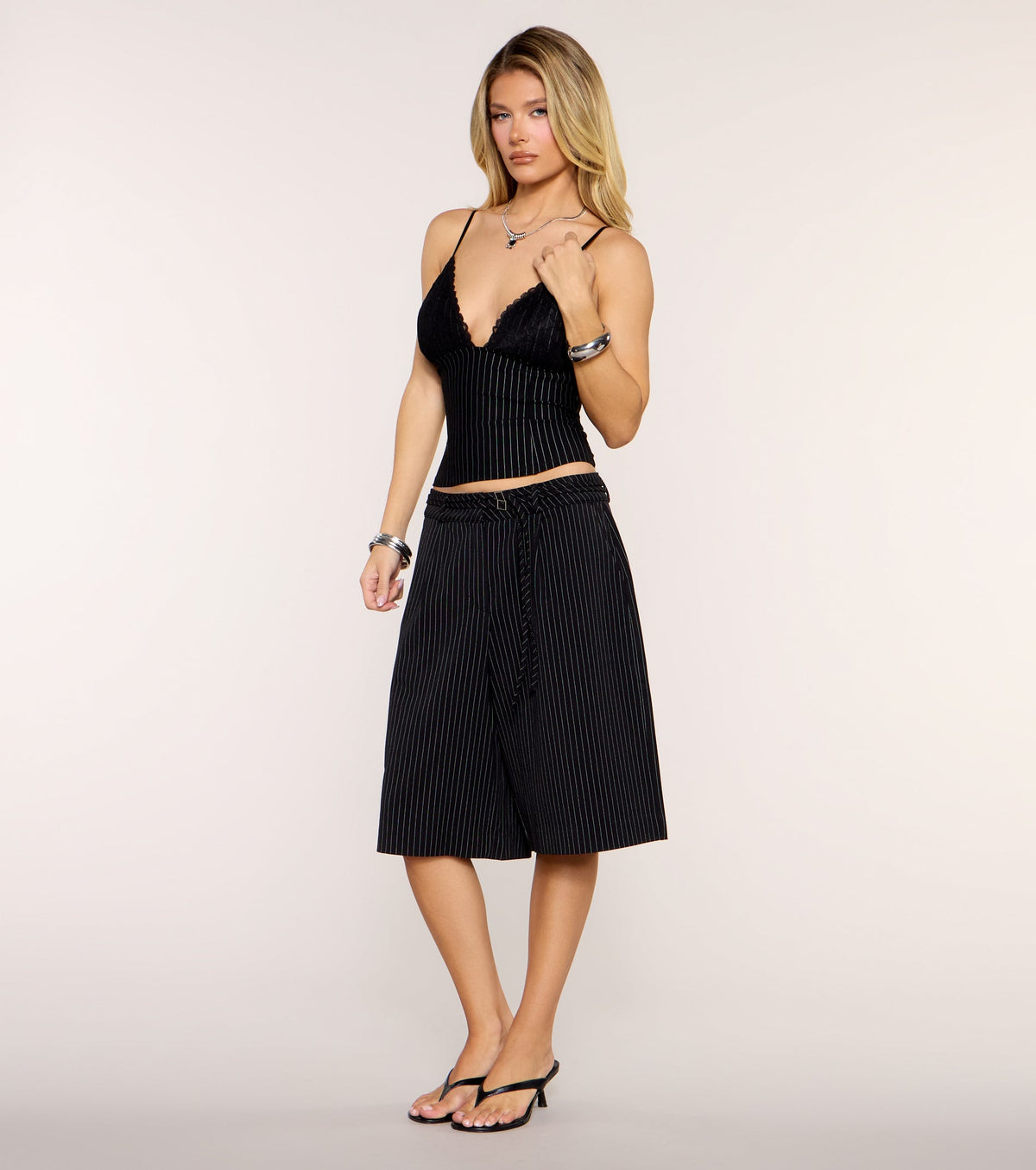 Next Move Pinstripe Trouser Jorts