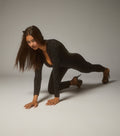 Feline Fierce Rhinestone Zip-Up Catsuit