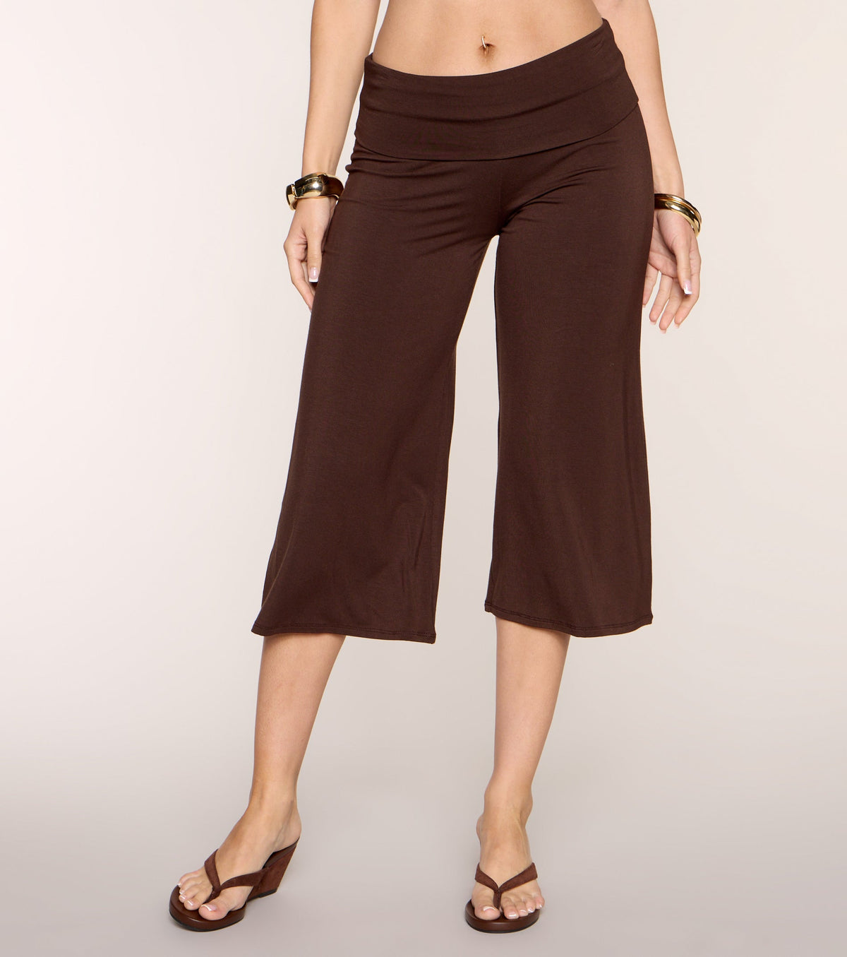 Effortlessly Cool Knit Gaucho Pants