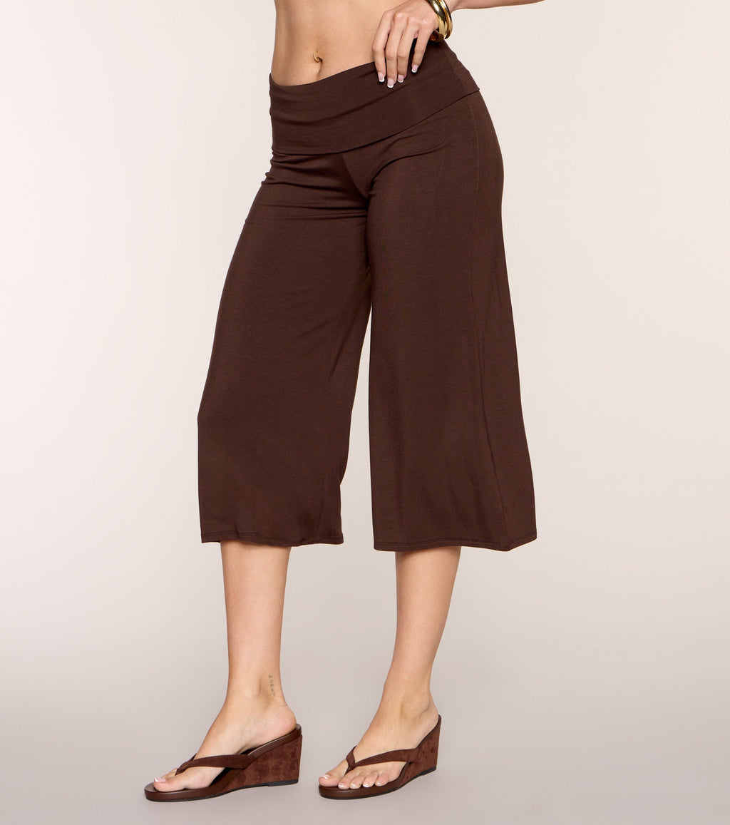 Effortlessly Cool Knit Gaucho Pants