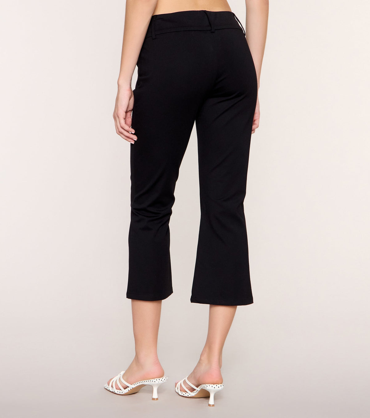 Double Take Low-Rise Flared Capri Pants