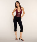 Cut It Short Mid Rise Ponte Capri Pants