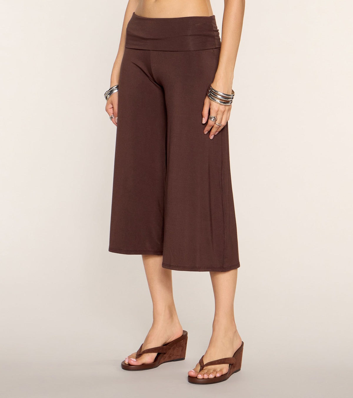 Effortlessly Cool Knit Gaucho Pants