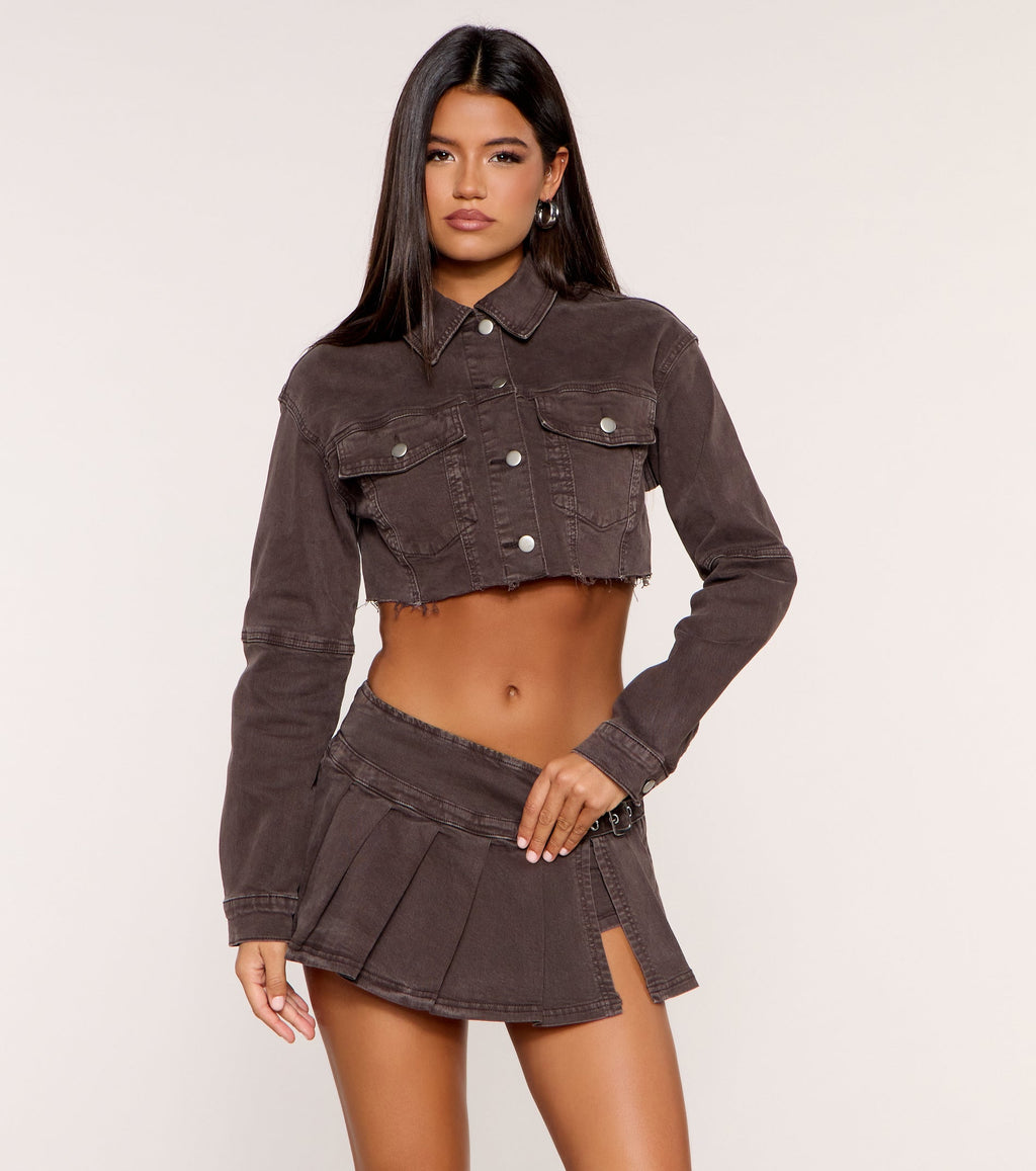 She's A Trendsetter Belted Pleated Mini Skort