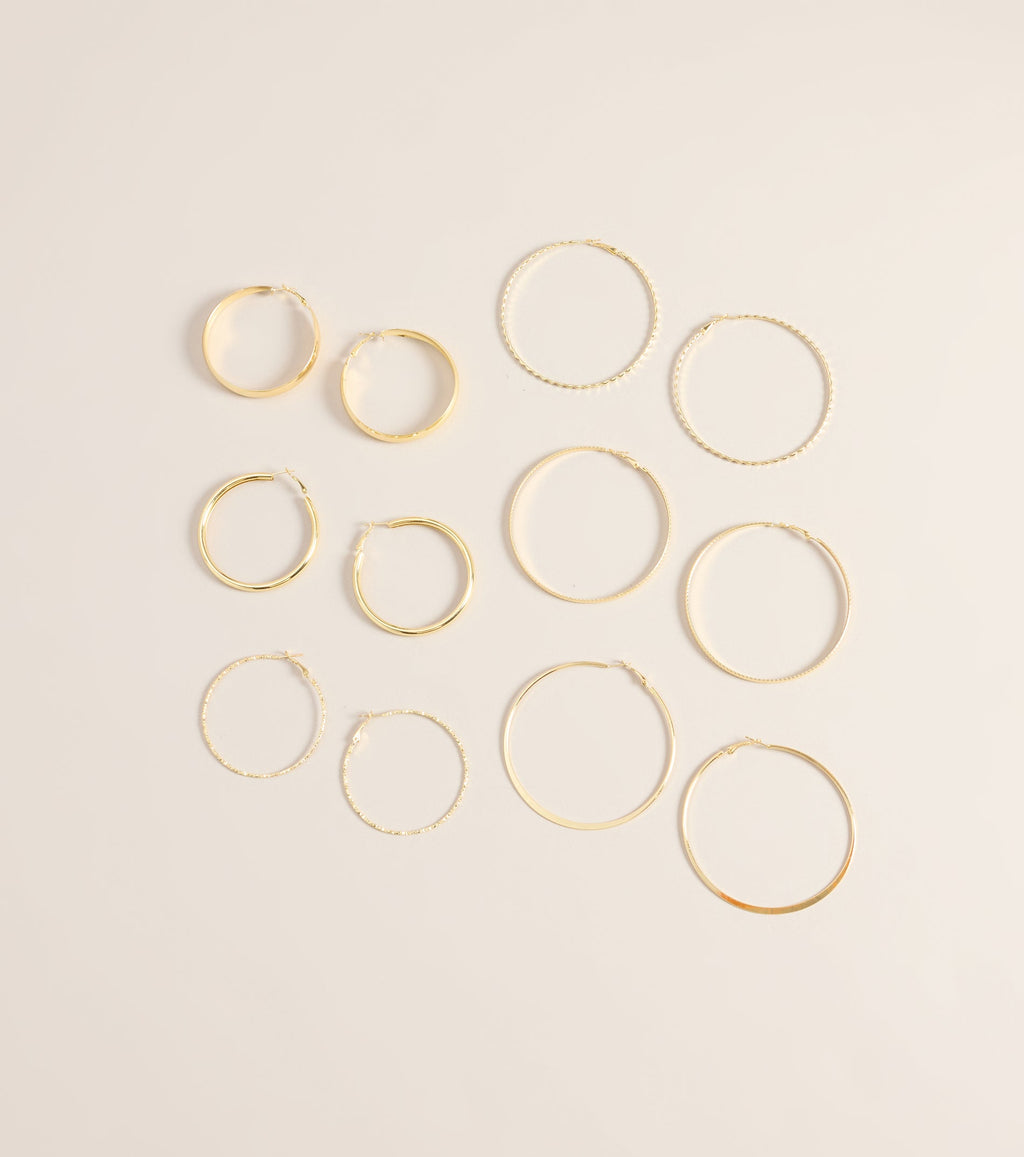 Hoop There It Is Six-Pack Earring Set