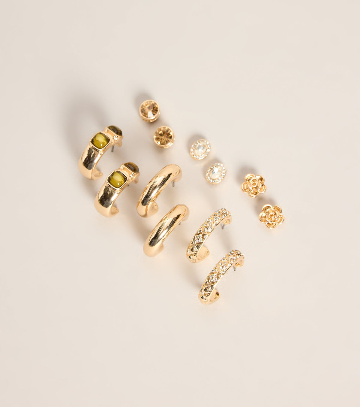 Ear Edit Stud And Hoop Earring Set