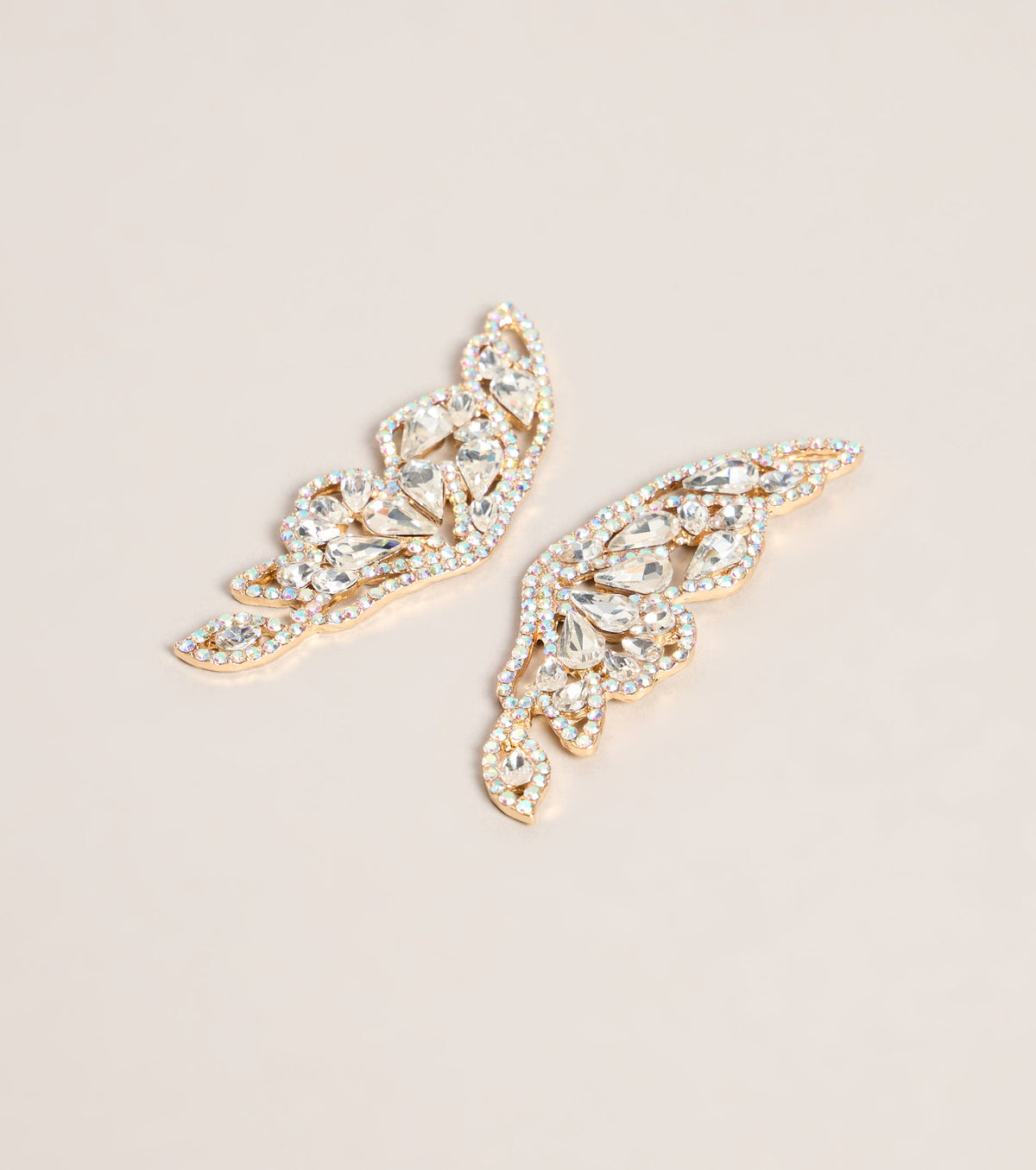 Wing It Rhinestone Butterfly Statement Earrings