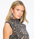 Cut Above Rhinestone Geometric Statement Earrings