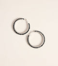 Midnight Circuit Rhinestone Statement Hoop Earrings