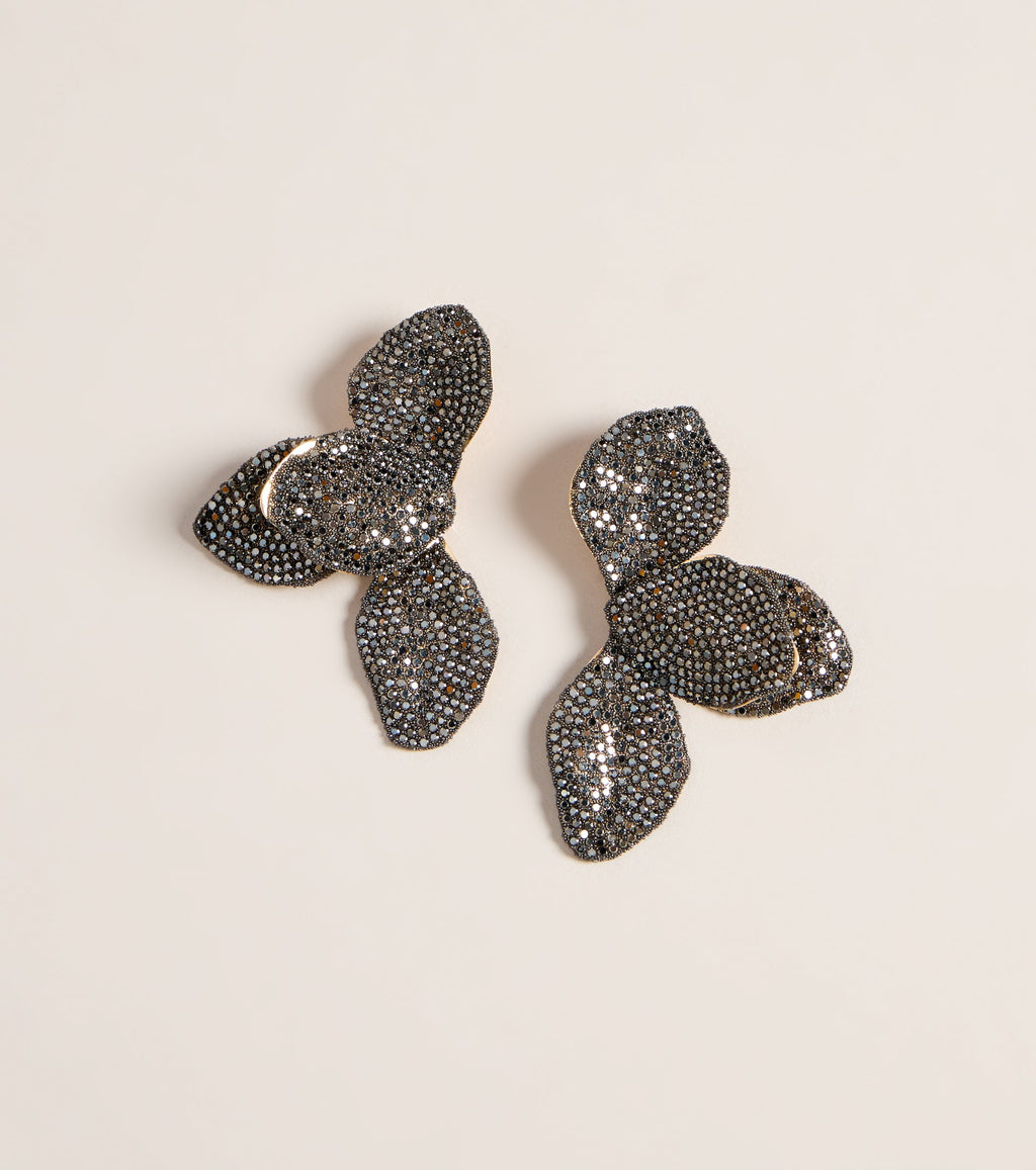 Petal After Petal Rhinestone Statement Earrings
