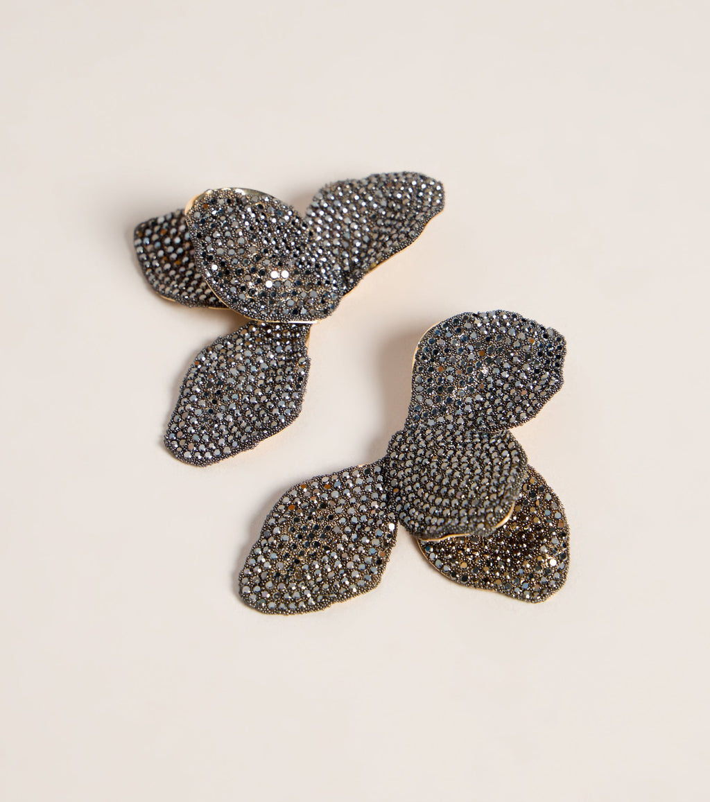 Petal After Petal Rhinestone Statement Earrings