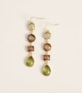Gems in Motion Mixed Stone Linear Drop Earrings